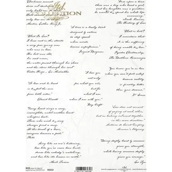 Umělecký papír Rýžový papír A4 pro tvoření ITD - Písmo - R2212