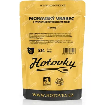 Hotové jídlo Hotovky Moravský vrabec s kysaným Bystročickým zelím (2 porce)