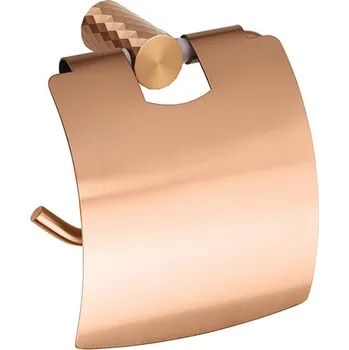 Bemeta Design COPRA: Držák toaletního papíru s krytem, měděná zlatá mat - 176112012