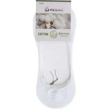 Dámské ponožky PESAIL® Bavlněné ponožky do balerín - bílé (vel. 35-38), + Prodloužená možnost vrácení zboží do 50 dnů