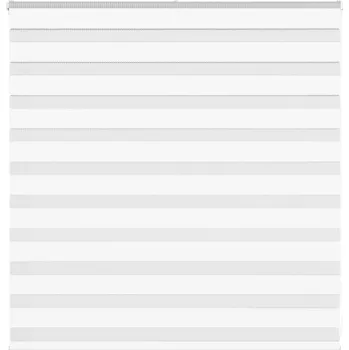 vidaXL Zebra roleta bílá 140x100 cm šířka látky 135,9 cm polyester