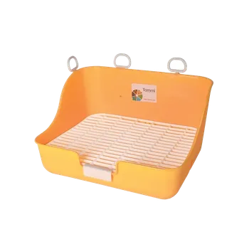 Tommi Toaleta pro králíky a fretky s roštem, 28 x 21 x 16 cm Vzhled: Oranžová
