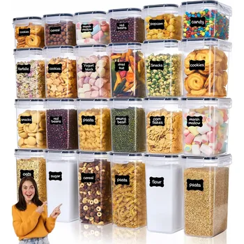 Dóza na potraviny 24 KUSŮ NÁDOB NA POTRAVINY PRO SKLADOVÁNÍ MOUKY A OBILOVIN