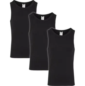 Pánské tílko Build Your Brand Set 3ks: Pánské bavlněné tílko - Černá | 4XL