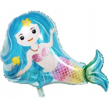 Balónek Velký fóliový balónek mořská panna 47x67cm narozeniny XL