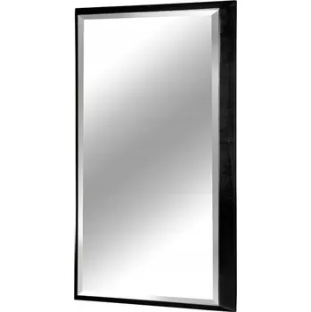 Zrcadlo Fazetové zrcadlo v černém rámu 65 x 95 cm 12F-390
