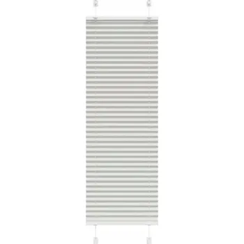 Roleta plisé světle šedá 50x100 cm Šířka látky 49,4 cm