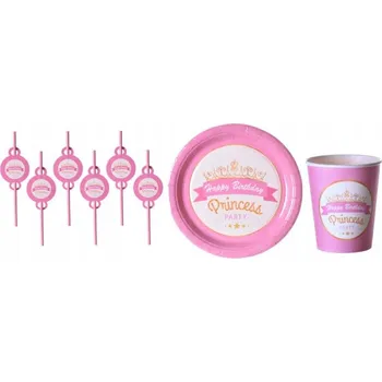 Obraz Narozeninová sada Princess pro dívky, papírová