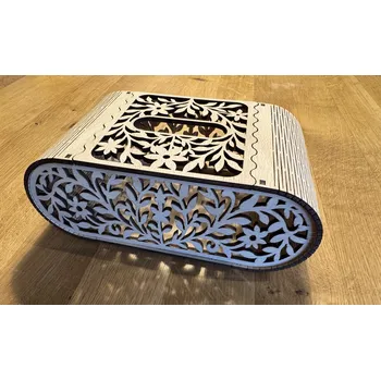 Box na kapesníky N-Laser | Luxusní Box na Kapesníky (Deco-Box) Velikost S - Způsob dodání Nezkompletované