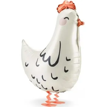 Balónek Fóliový balónek Kuře Bílé 45,5×50 cm – Party dekorace / Pro děti