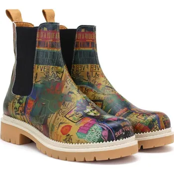 Dámská obuv Dámské chelsea kotníkové boty Goby s motivem Pop-Art Mona Lisa NJR505 41