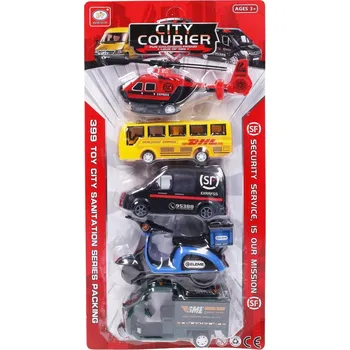 autíčko Sada 5x Zpětně Natahovacích Dopravních Prostředků, Velikost Autíčka Auta 12