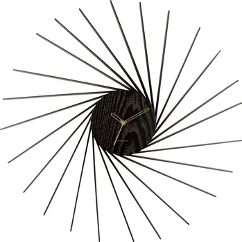 Hodiny Karlsson, Nástěnné hodiny Helix XL, černé dřevo - Formadore