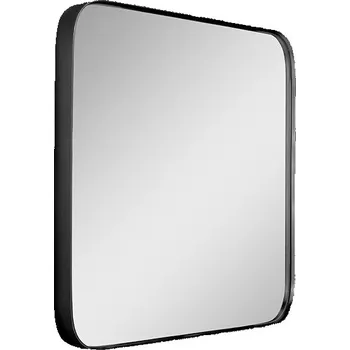 Zrcadlo Zaoblené černé retro zrcadlo 51x61 cm 16F-571