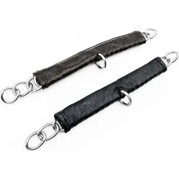 Řetízek FAGER Chránič na podbradní řetízek Fager, kožený, 1 ks, černý