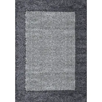 Koberec Kusový koberec Life Shaggy 1503 grey: Kulatý průměr 160 cm