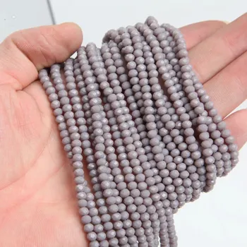 Náramek Křišťálové broušené rondelle korálky | šperky - 35 let , 4x6mm (85-88ks)