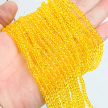 Náramek Křišťálové broušené rondelle korálky | šperky - 8 , 3x4mm (112-120ks)