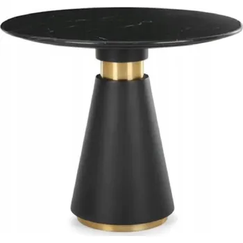 Konferenční stolek Stolek Euro-Home kulatý 80 x 80 x 72 cm černý, zlatý