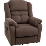 Polohovací křeslo HOMCOM s masážní funkcí a bederním vyhříváním, polohovací křeslo s dálkovým ovládáním a bočními kapsami, tmavě hnědé