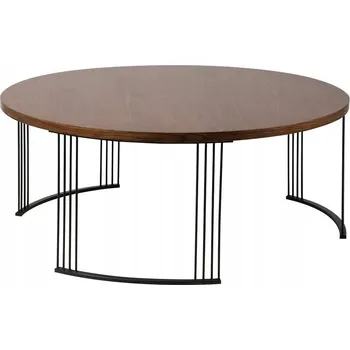 Konferenční stolek Kulatý konferenční stolek ořechová deska 100x40 TA119L