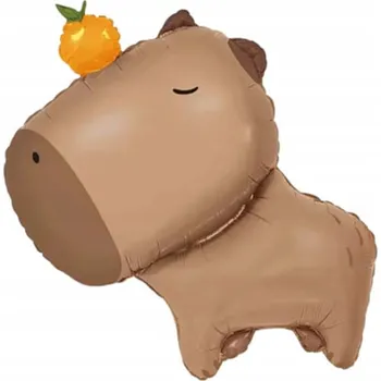 Balónek Velký fóliový balónek Kapybara narozeninová oslava pro děti 85/55 cm dekorace