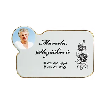 Smuteční dekorace Foto na hrob - Obdélník medailon 22x14cm