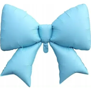 Balónek Fóliový balónek Mašle Modrý 98×75 cm – Dekorace / Helium / Vzduch