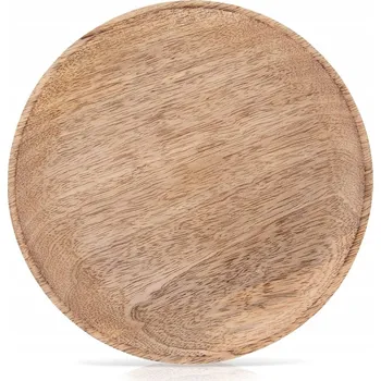 Dřevěný talíř na servírování, tác, podnos na dekorace a aranžmá, 20 cm