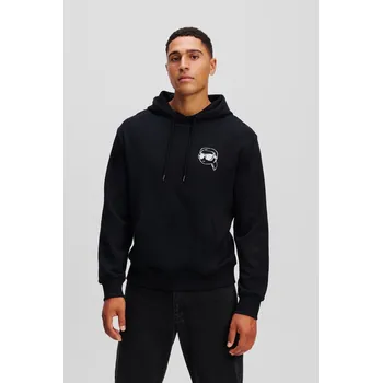 Pánská mikina MIKINA KARL LAGERFELD BIG IKON HOODIE BLACK
