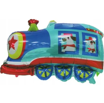 Balónek Velký fóliový balónek Vláček 72,5x61,5 narozeniny párů