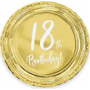Talíř PAPÍROVÉ TALÍŘKY NA OSLAVU 18. NAROZENIN 6 ks