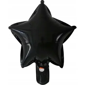 Balónek Fóliový balónek hvězda černá hvězdička helium 25 cm