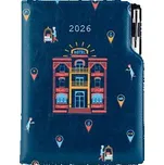 Diář DESIGN týdenní B5 2026 český - modrá - Hotel