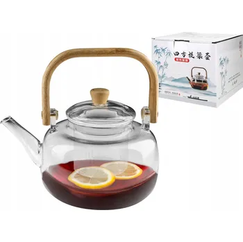 Konvice na čaj Skleněná konvička Hanipol 0,8 l šedá