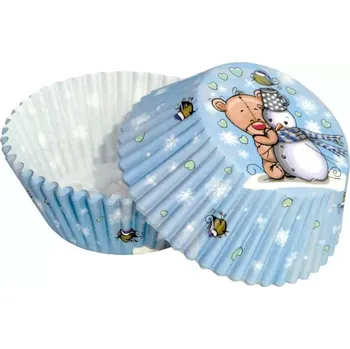 Jednorázové nádobí Košíčky papírové Dětské zimní motiv 50 ks