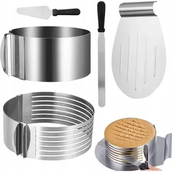 Forma na pečení FORMA NA DORT 8 cm, nastavitelný, 16-30 cm, FORMA NA DORT , 5 ks