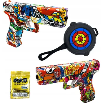 Dětská zbraň Gelové pistole na měkké vodní kuličky – barevné vzory