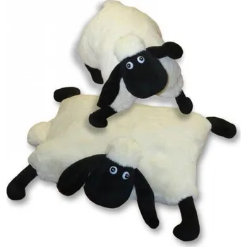 plyšák Rozkládací polštářek ovečka černobílá - velká 33x45 cm