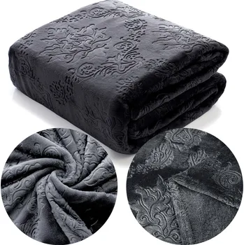 Prostěradlo Deka Łóżkoholicy z mikrovlákna 160 cm x 200 cm šedá