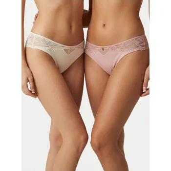 Dámské kraťasy Sinsay - Sada 2&nbsp;kusů krajkových tang - vícebarevná - 596GV-MLC - 596GV-MLC-XL