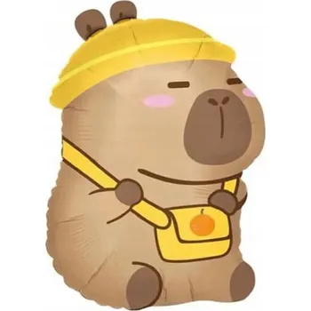 Balónek Velký fóliový balónek Kapybara narozeninová oslava pro děti 55/40 cm dekorace