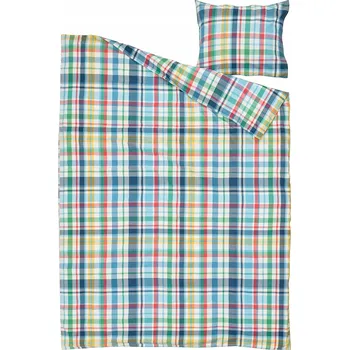 Povlečení Povlečení na peřinu 150x200 a polštář 50x60 kostkované IKEA HOSTGENTIANA