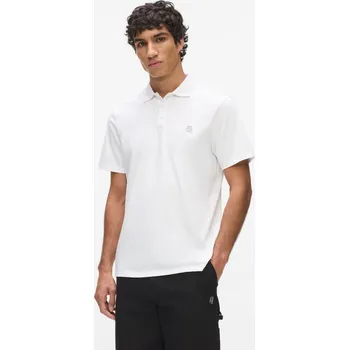 Pánské oblečení TRIČKO KARL LAGERFELD IKON JERSEY SSLV POLO WHITE