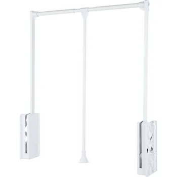 Šatní skříň In-Design Sklopná šatní tyč šířka od 89 cm do 121 cm, bílá