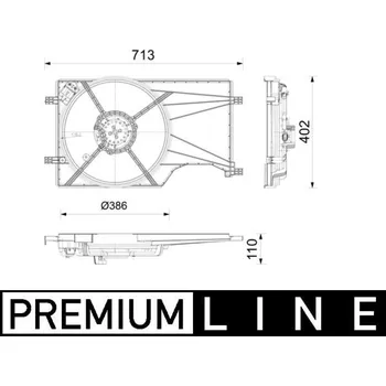 Chladič motoru Větrák, chlazení motoru MAHLE CFF 678 000P