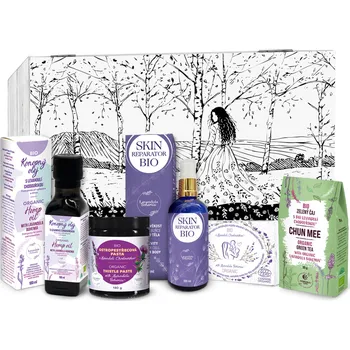 Dárkový potravinový koš BIO přírodní lékárna – „Holčičí must have“