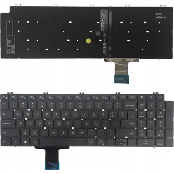 Náhradní klávesnice pro notebook KLÁVESNICE PRO DELL PRECISION 7550 7560 7750 7760 LED 0713DM 0TW8VM