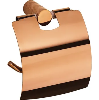 Bemeta Design GLACERA: Držák toaletního papíru s krytem, měděná zlatá lesk - 175112012