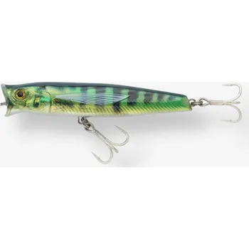 Umělá nástraha CAPERLAN Hladinová nástraha na mořský rybolov Popper Exofly 12 cm MODRÁ|ŽLUTÁ